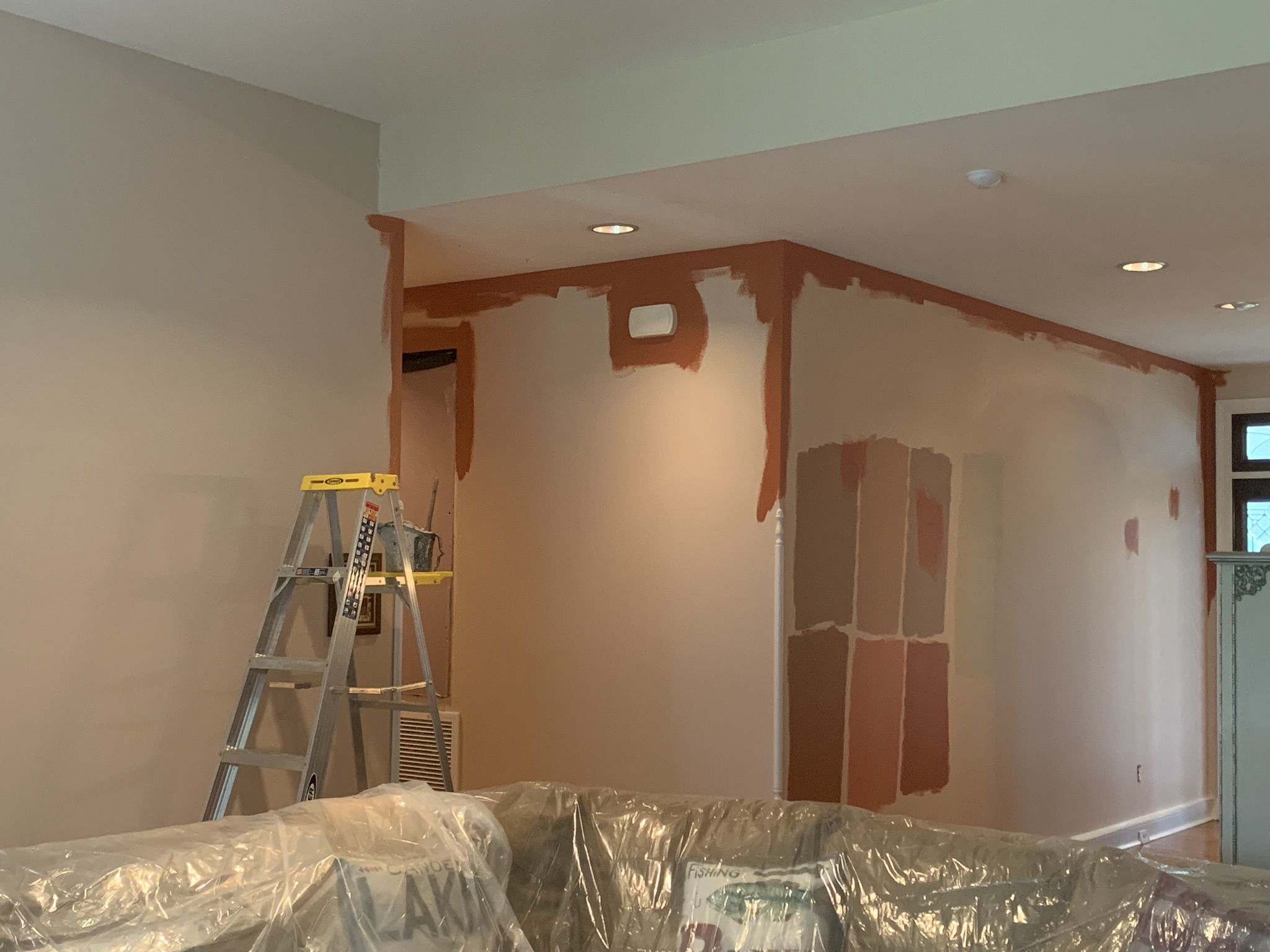 Painting Contractor in Picayune MS - Paint Star -interior beautiful southern home being painted PPG Glidden Crushed Cinnamon